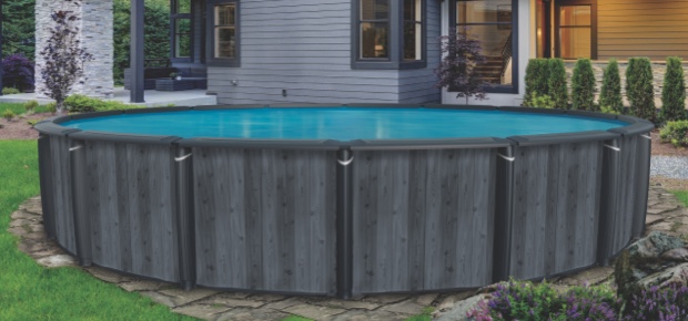Piscine mur waves en acier